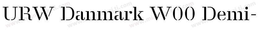 URW Danmark W00 Demi字体转换